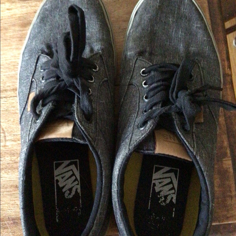 Men’s charcoal colored lace up Vans